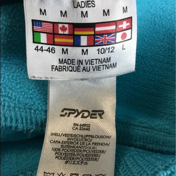 Spyder Ladies Core Full Zip-Up Sweater Jacket Size Medium - Picture 9 of 10